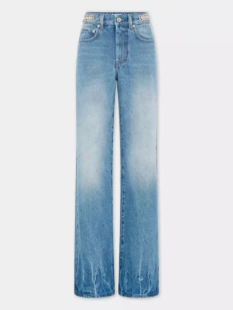 1969 disklerle süslenmiş kloş kot pantolon