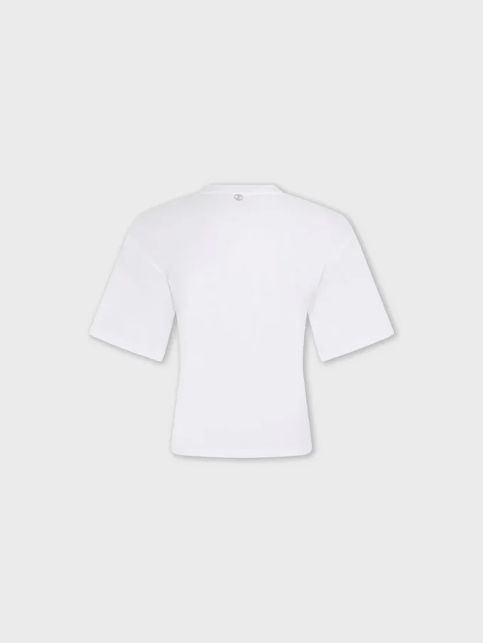 Baskılı pamuklu piercing tişört