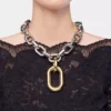 Gümüş/altın XL bağlantı kolye