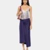 Gümüş renkli file tank top
