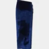 Kadife drape midi etek