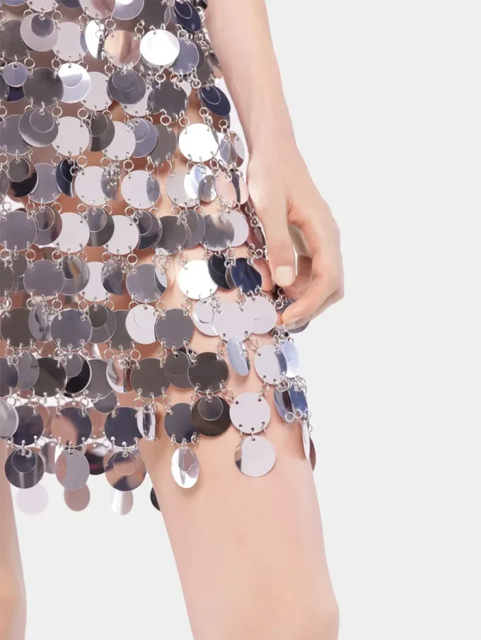 İkonik gümüş Sparkle disk elbise İkonik gümüş Sparkle disk elbise