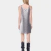 Mesh mini tank top elbise