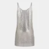 Mesh mini tank top elbise