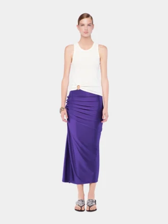 Midi drape jarse etek