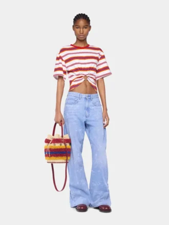 Denim bol paça kot pantolon