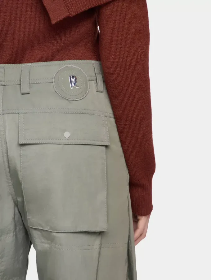 Teknik kumaştan kargo pantolon